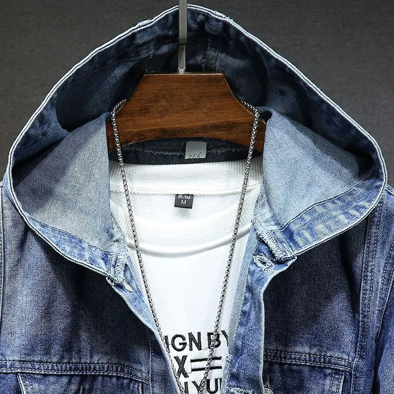 Denim-Kapuzenjacke für Herren | Emersyna