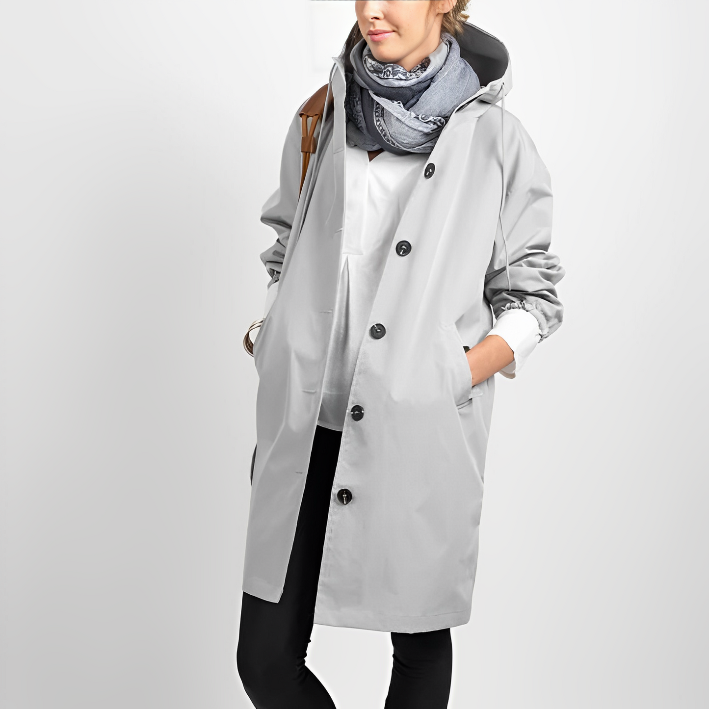 Klassische Wasserdichte Regenjacke mit Kapuze für Damen | Perfekt für Outdoor-Aktivitäten | Hereza