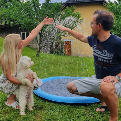 Sprinkler-Wasserspielmatte I Spritzspielmatte mit Anti-Rutsch-Streifen