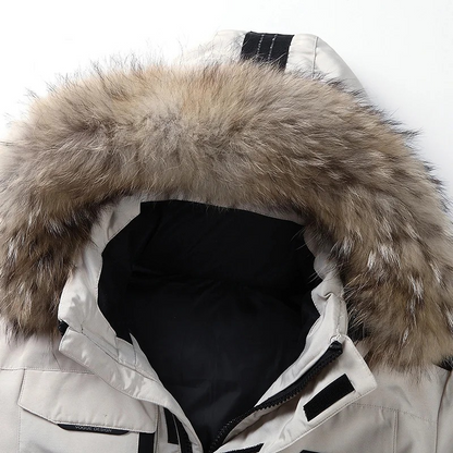 Herren Parka Winterjacke Mit Abnehmbarem Fellkragen - Niklaus