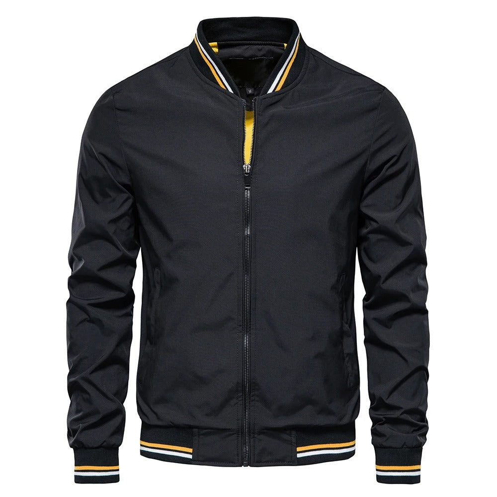 Arnesto | Herren-Sommerjacke im Baseball-Stil mit einfarbiger Farbe