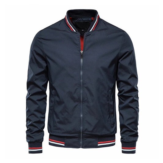 Arnesto | Herren-Sommerjacke im Baseball-Stil mit einfarbiger Farbe