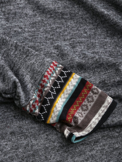 Entspannter Kapuzenpullover mit Tribal-Muster | Gerani