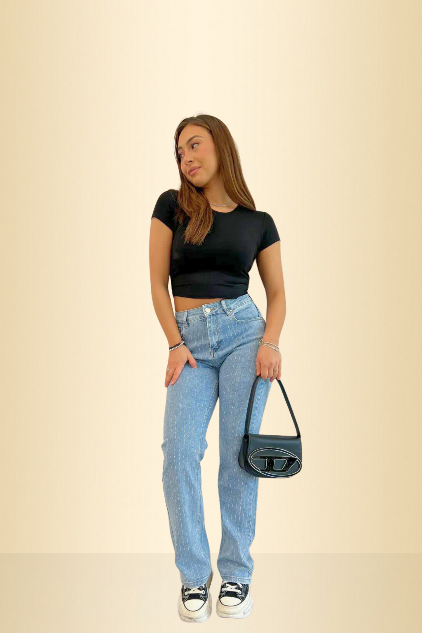 Shayra | Glitzer-Denim-Jeans für Damen