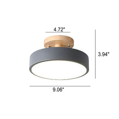 Nordic Log Round LED-Halbeinbau-Deckenleuchte - Renzy