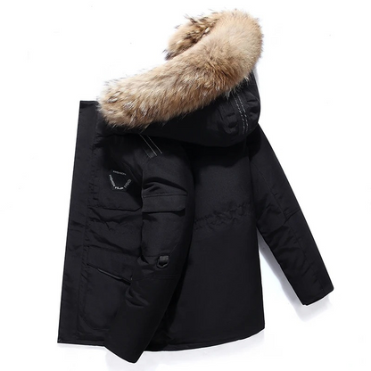 Herren Parka Winterjacke Mit Abnehmbarem Fellkragen - Niklaus