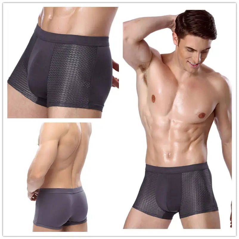 Atmungsaktive Mesh-Boxershorts mit elastischem Bund [4er-Pack] | Dion