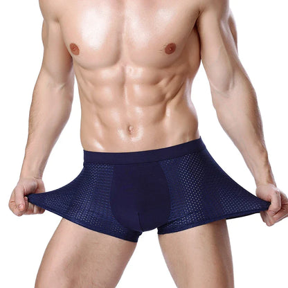 Atmungsaktive Mesh-Boxershorts mit elastischem Bund [4er-Pack] | Dion