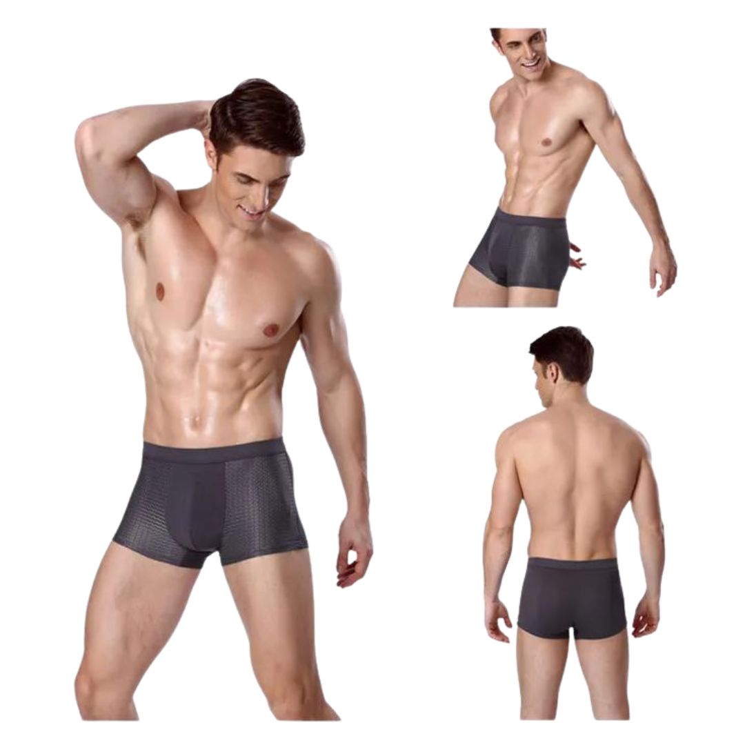 Atmungsaktive Mesh-Boxershorts mit elastischem Bund [4er-Pack] | Dion