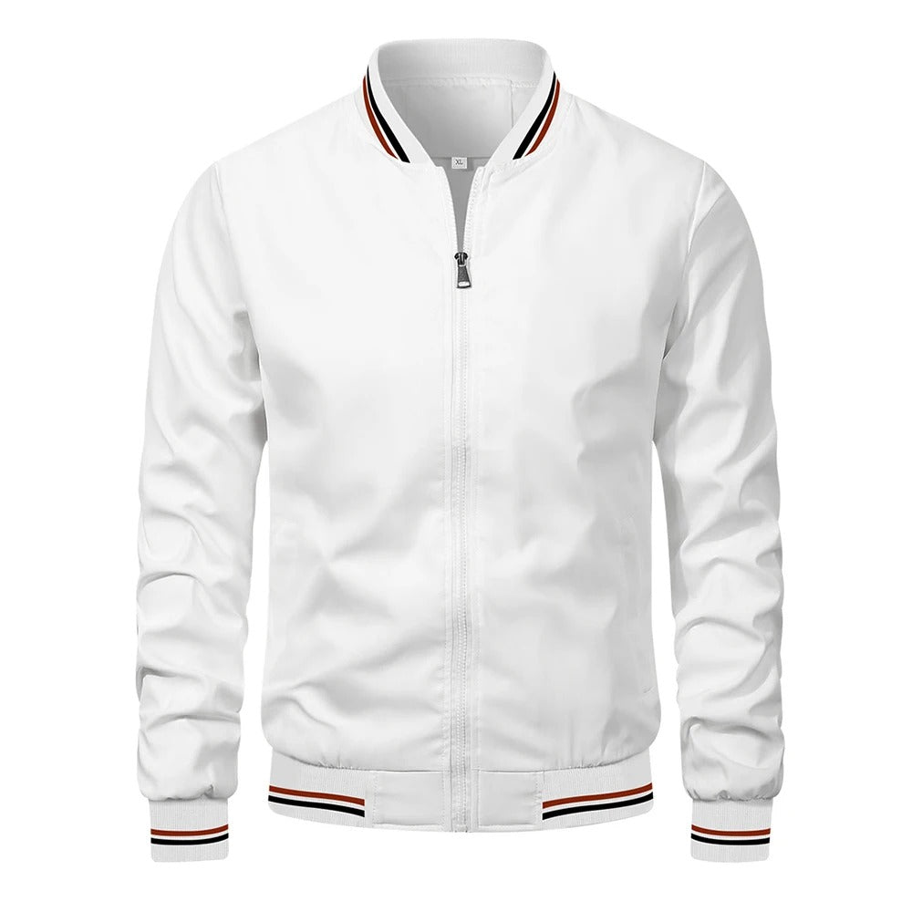 Arnesto | Herren-Sommerjacke im Baseball-Stil mit einfarbiger Farbe