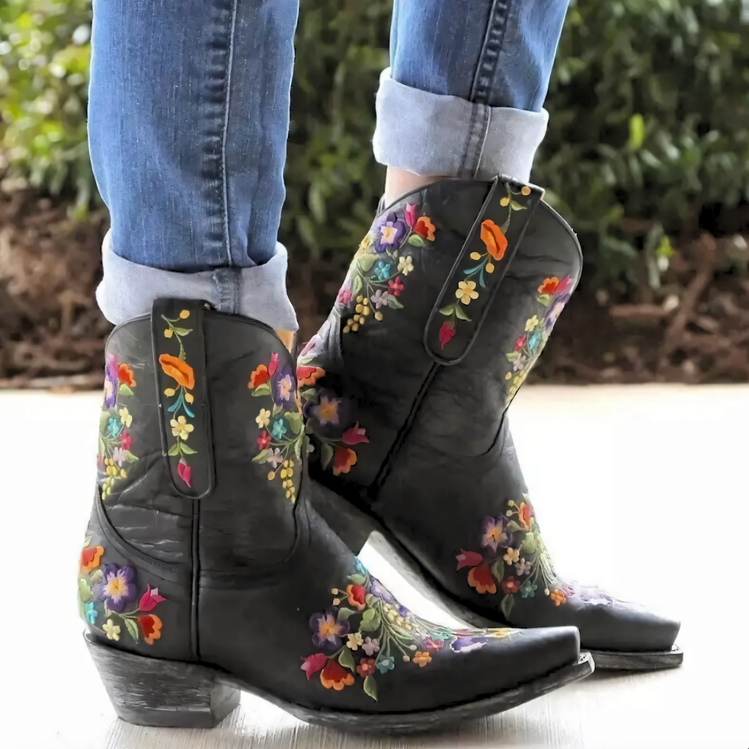 Carlyra | Wetterfeste Cowgirl-Vintage-Stiefel