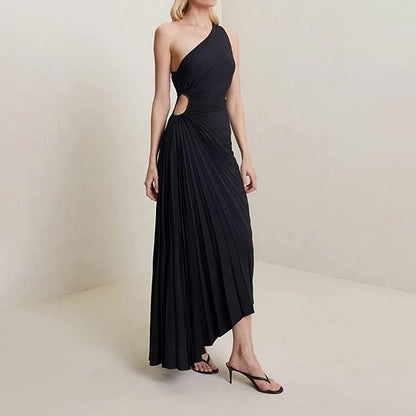 Karsyn | Asymmetrisches Ein-Schulter-Plisseekleid