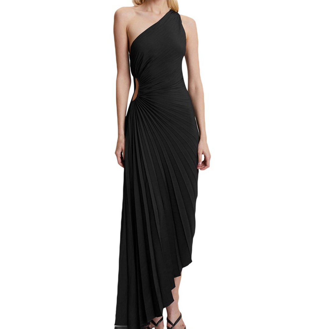 Karsyn | Asymmetrisches Ein-Schulter-Plisseekleid