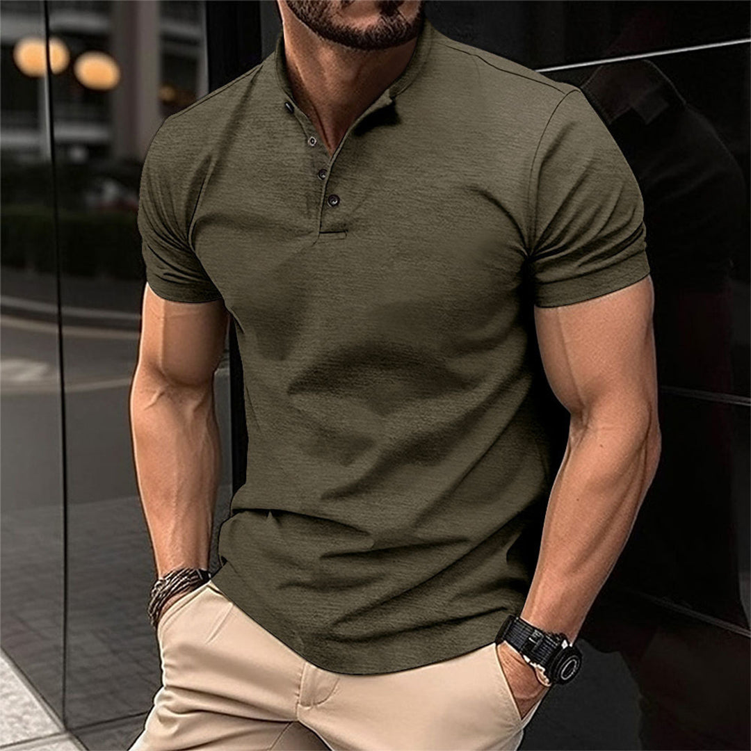 Rayson | Kragenloses Poloshirt für Herren