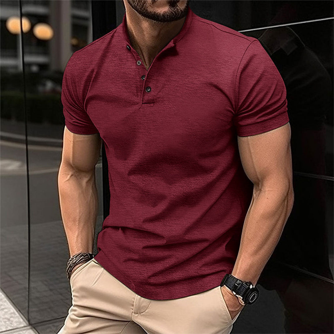 Rayson | Kragenloses Poloshirt für Herren