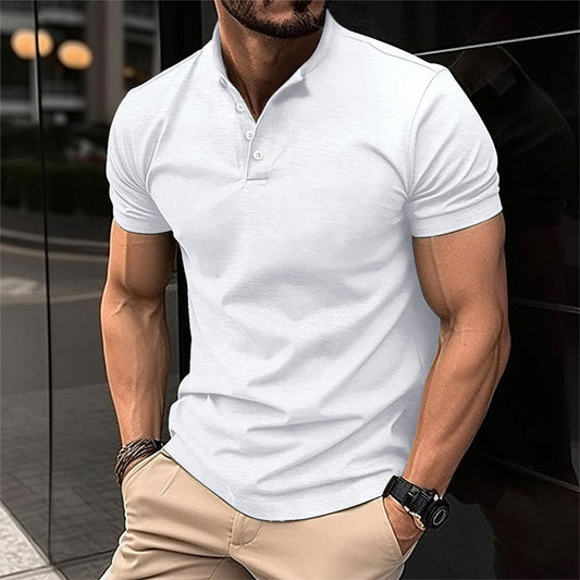 Rayson | Kragenloses Poloshirt für Herren