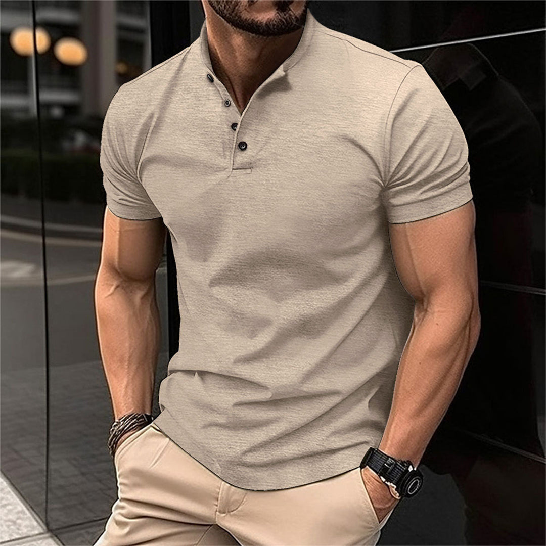 Rayson | Kragenloses Poloshirt für Herren