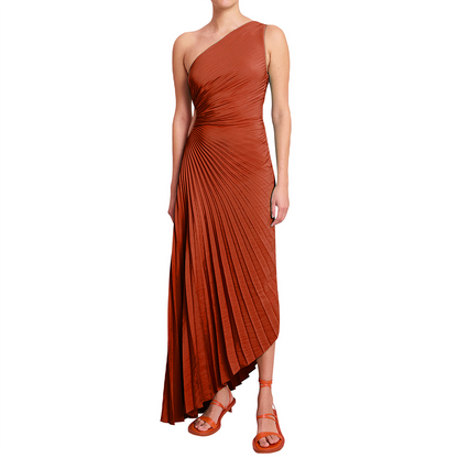 Karsyn | Asymmetrisches Ein-Schulter-Plisseekleid