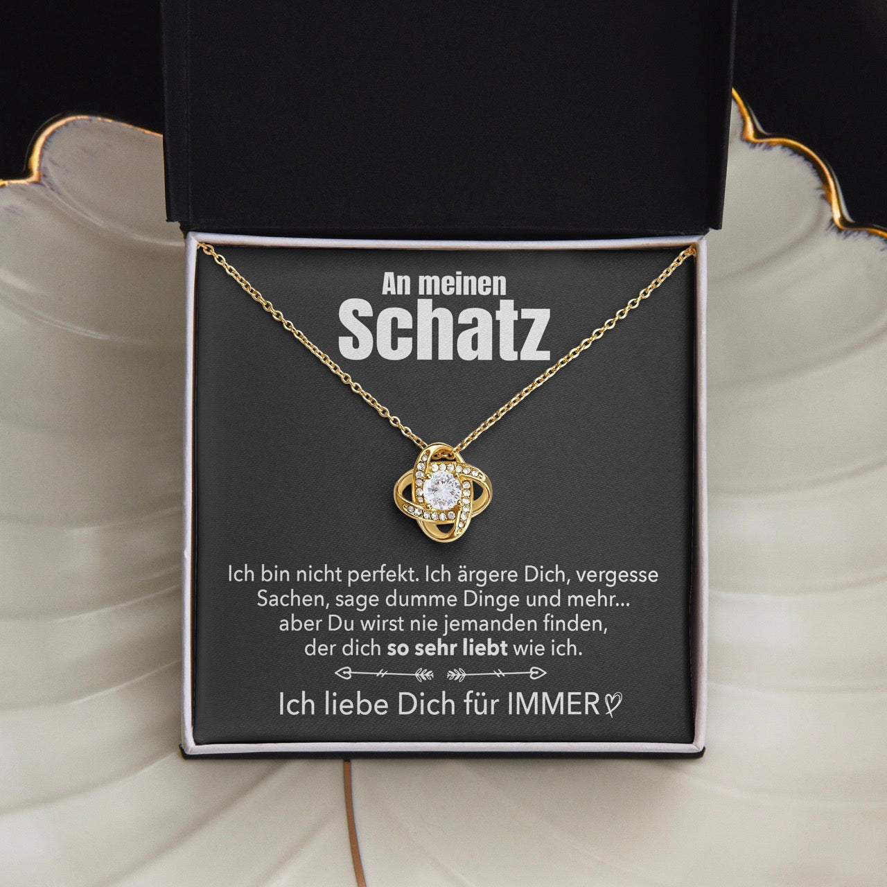 Halskette mit 14 Karat Weißgold-Finish – Für meine Liebste – Perfektes Muttertagsgeschenk | Kerrin