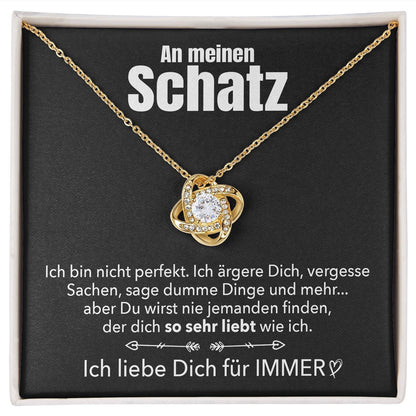 Halskette mit 14 Karat Weißgold-Finish – Für meine Liebste – Perfektes Muttertagsgeschenk | Kerrin