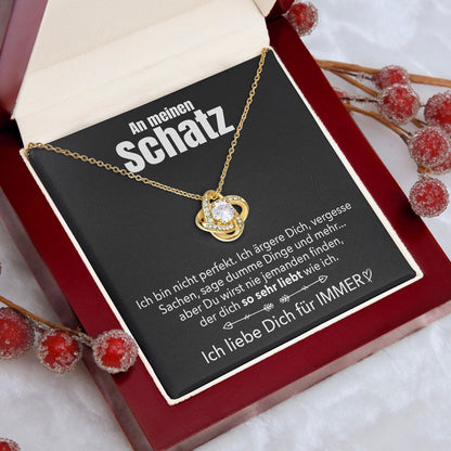 Halskette mit 14 Karat Weißgold-Finish – Für meine Liebste – Perfektes Muttertagsgeschenk | Kerrin