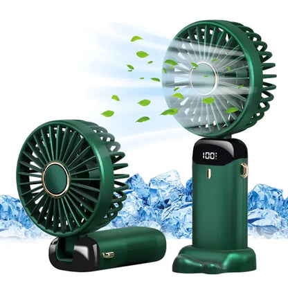 CoolZy | Faltbarer tragbarer Ventilator mit Telefonhalter