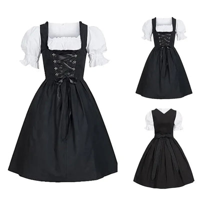 Fabianna | Dirndl Bayerisches Oktoberfest Trachtenkleid mit Schürze