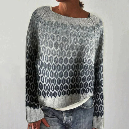 Prima | Grauer Pullover mit Details