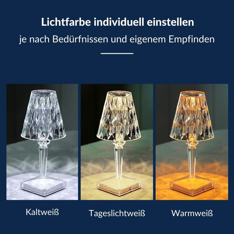 Aufladbare Kristal | Tischlampe aus Acrylglas