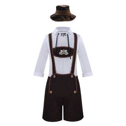 Oktoberfest Hosenträger Lederhosen und Hut Kostüm Outfit | Jackson