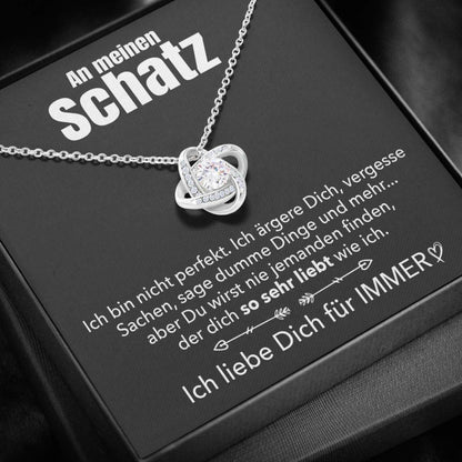 Halskette mit 14 Karat Weißgold-Finish – Für meine Liebste – Perfektes Muttertagsgeschenk | Kerrin