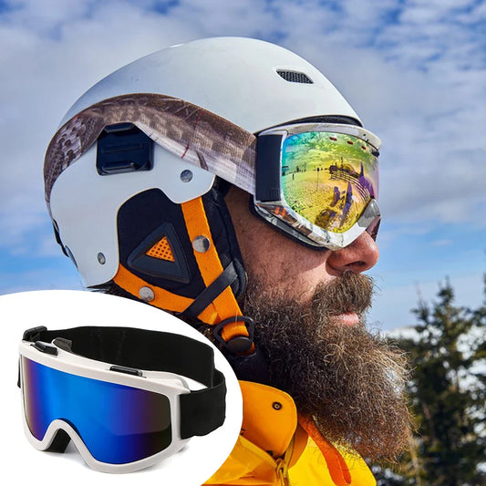 Skibrille mit farbigen Gläsern, Antibeschlag, ideal für Erwachsene und Jugendliche | GoProt