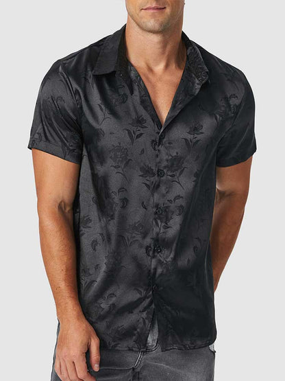 Calixto | Satin Floral Button Shirt