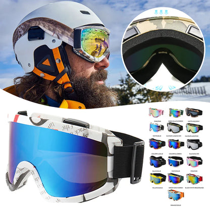 Skibrille mit farbigen Gläsern, Antibeschlag, ideal für Erwachsene und Jugendliche | GoProt