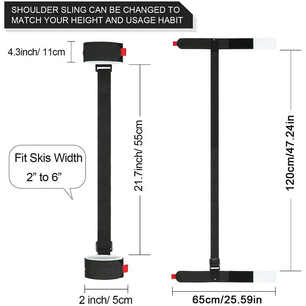 Verstellbarer Ski-Tragegurt aus Nylon für Skistöcke und Ausrüstung | HandlePro