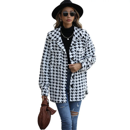 Aliana | Lange Jacke mit Flanellkragen