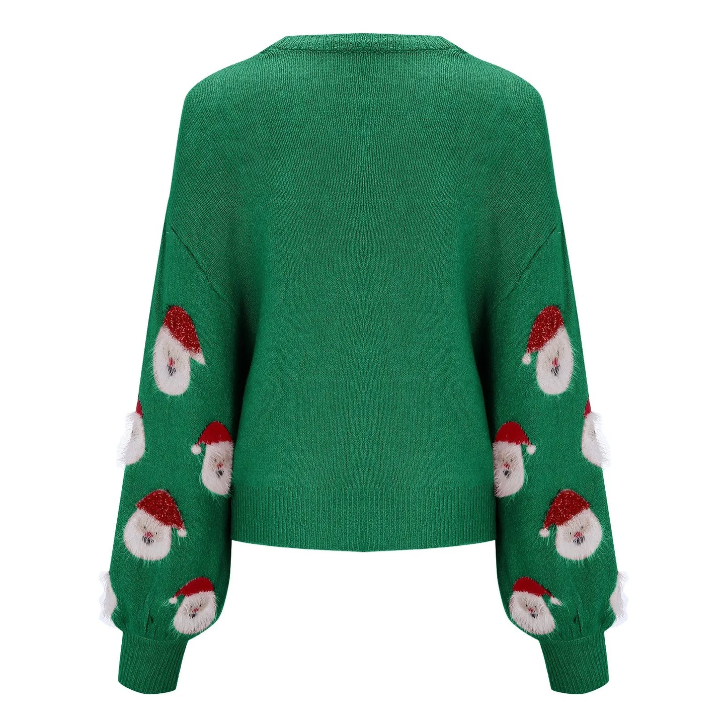 Weihnachts-Fuzzy-Strickpullover für Damen | Chenny