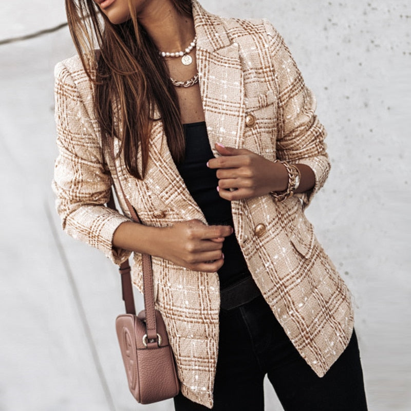 Karierter Tweed-Blazer für Damen | Isobel