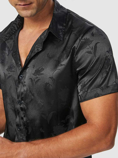 Calixto | Satin Floral Button Shirt