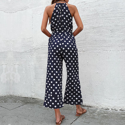 Aishana | Ärmelloser Overall mit Polka Dots