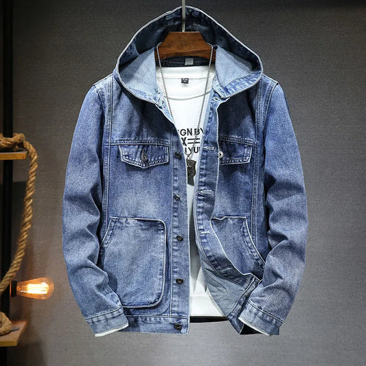 Denim-Kapuzenjacke für Herren | Emersyna