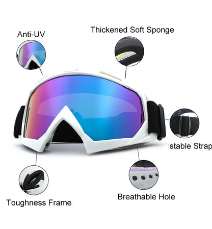 Winddichte Ski- und Snowboardbrille, Winterbrille mit Anti-Fog und UV-Schutz | SanProtect