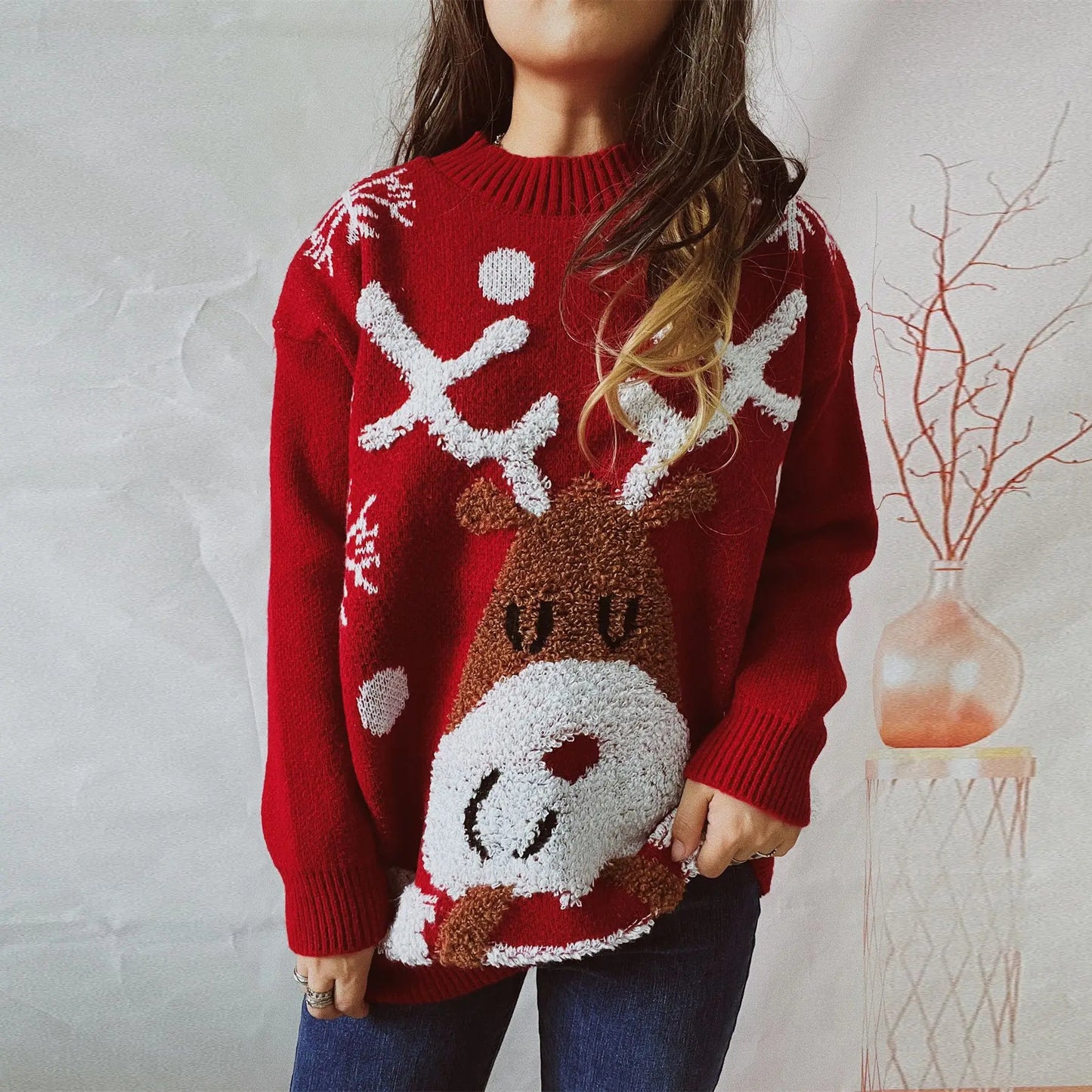 Weihnachtsstrickpullover für Damen | Darling