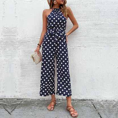 Aishana | Ärmelloser Overall mit Polka Dots