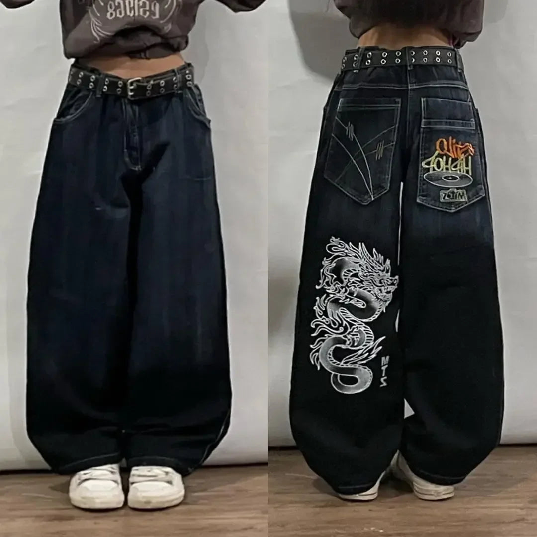 Y2K Baggy Harajuku Hosen für Frauen | Shenza