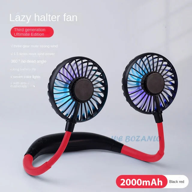 FreeBreeze | Tragbarer USB-Doppel-Mini-Halsventilator