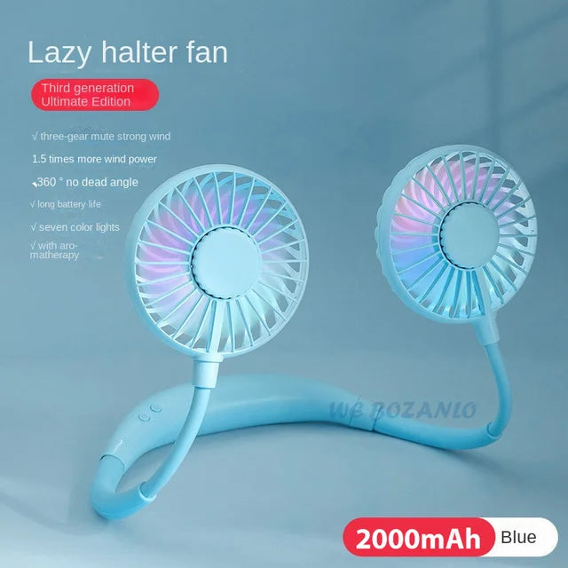 FreeBreeze | Tragbarer USB-Doppel-Mini-Halsventilator