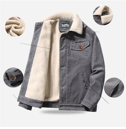 Darwin | Gerippte Jacke mit Fleece-Innenfutter