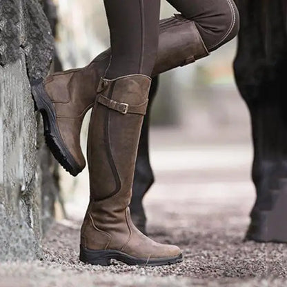 kniehohe Cowgirl-Reitstiefel für Damen | Rexia