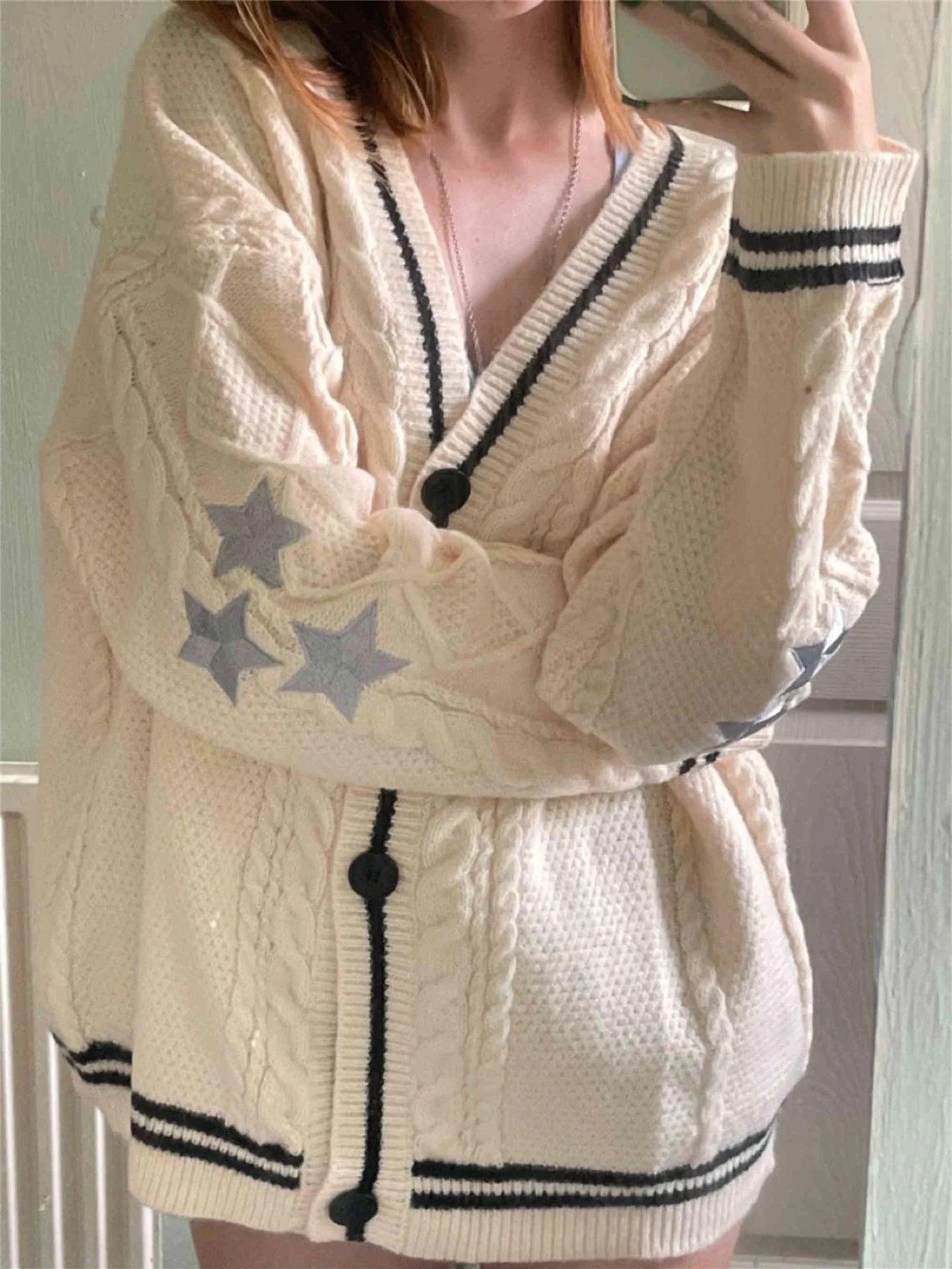 Elysia | Frühling Lockerer Strickcardigan